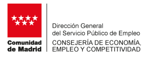 Comunidad de Madrid — Dirección General del Servicio Público de Empleo
